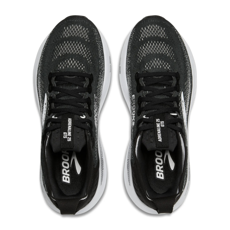 Brooks Men's Adrenaline GTS 25 Running Shoes in Black/Grey/White AW26