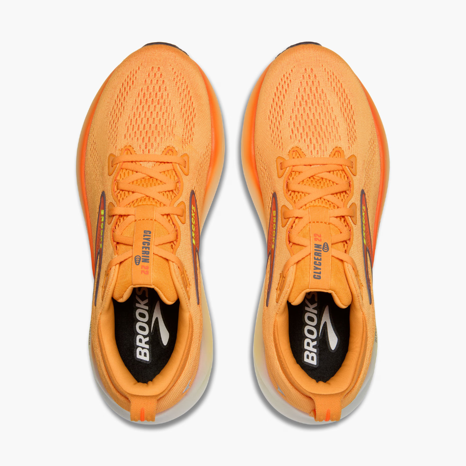 Brooks Men's Glycerin 22 Running Shoes in Orange/Nightlife/White AW25