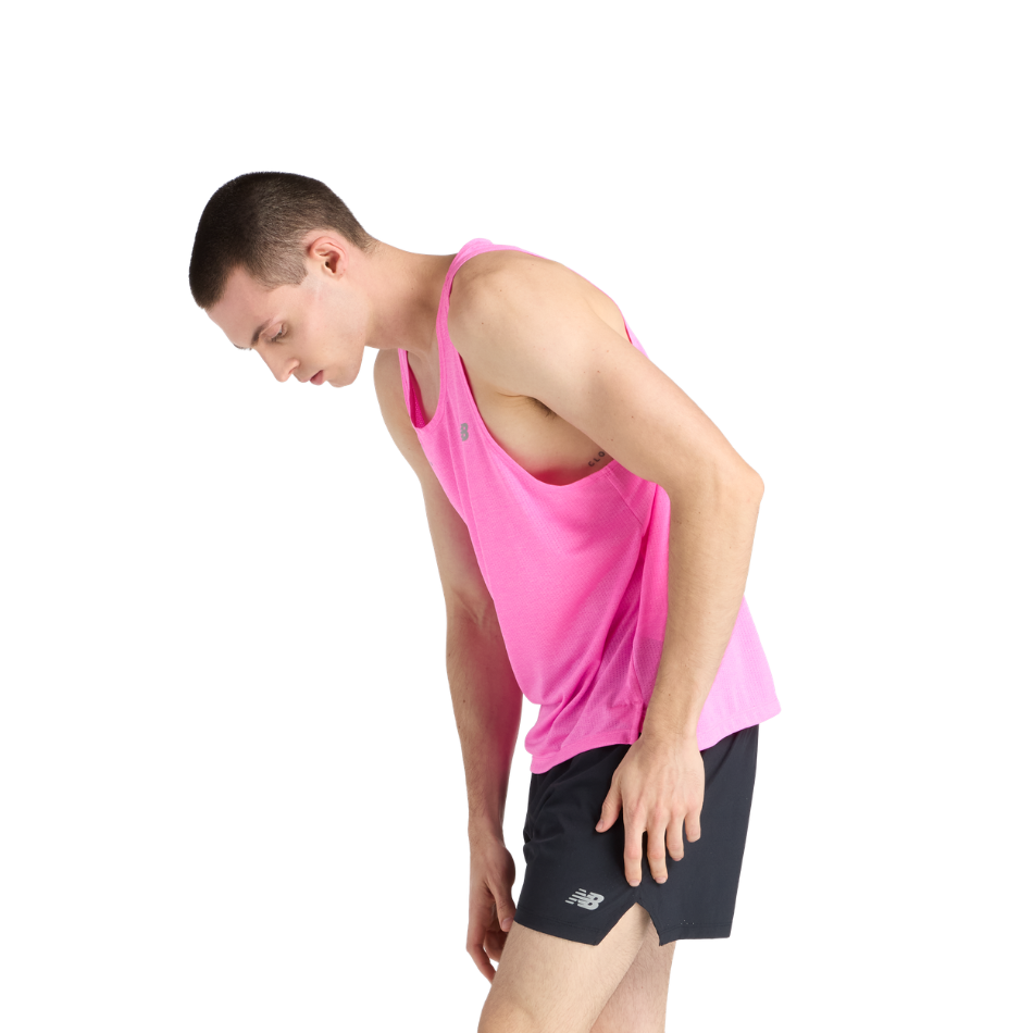 New Balance Men's London Edition Athletics Singlet in Pink Heat SS26
