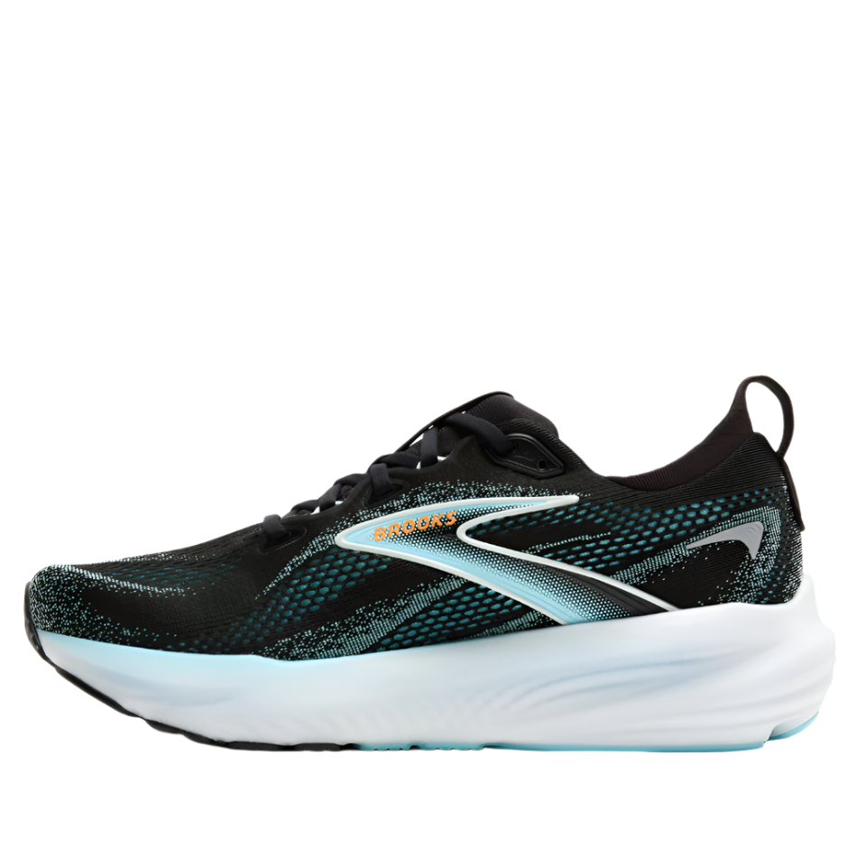 Brooks Men's Glycerin 22 Running Shoes in Black/Atomizer/Blazing Orange AW25