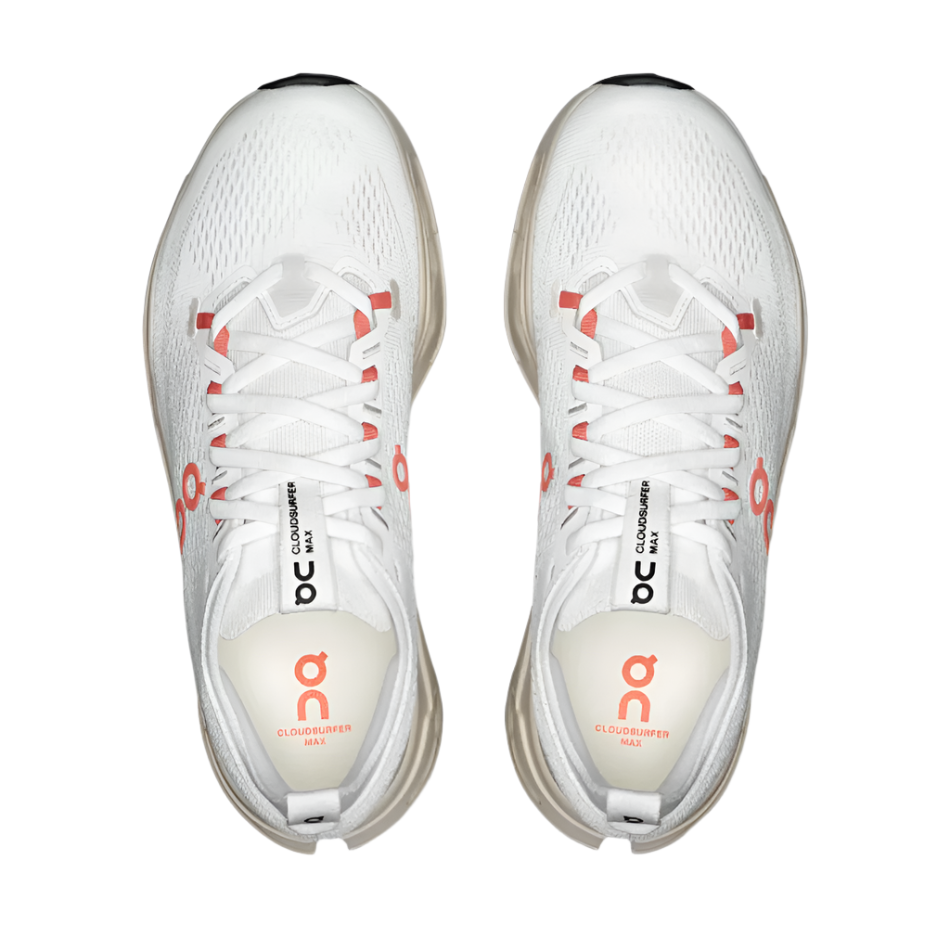 On Women's Cloudsurfer Max Running Shoes in Ivory/Salmon AW25