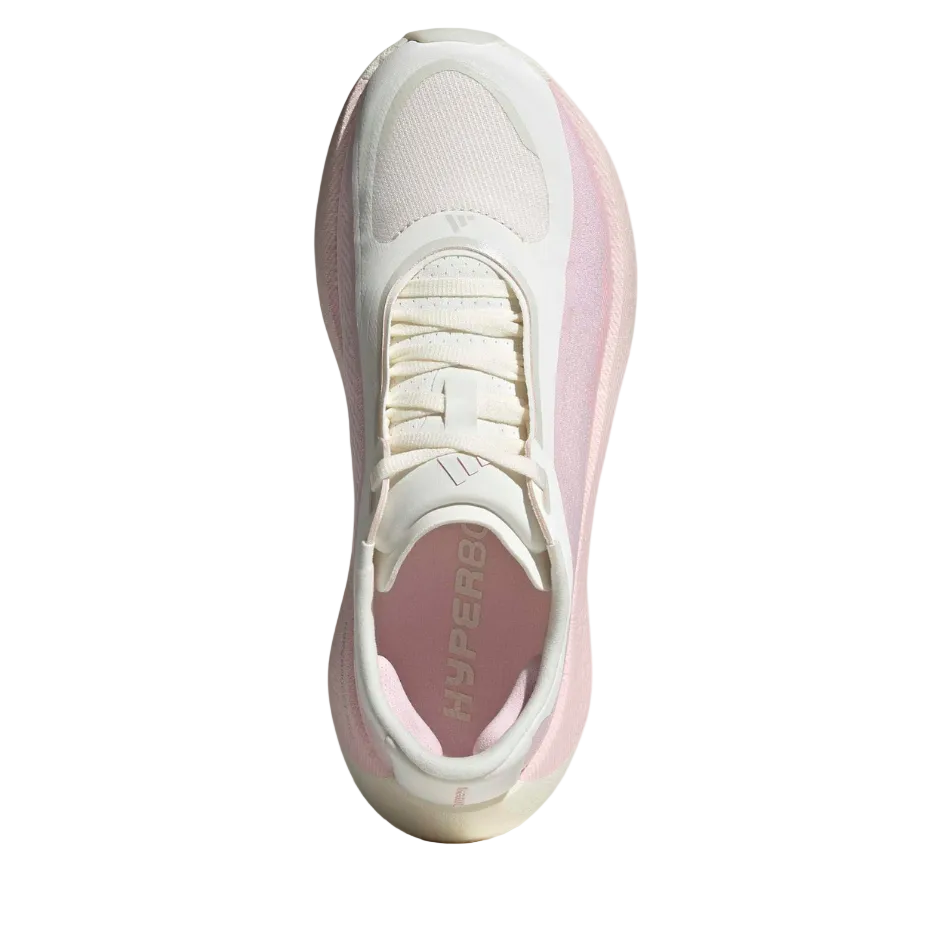 adidas Women's Hyperboost Edge Running Shoes in Off White/Clear Pink AW26