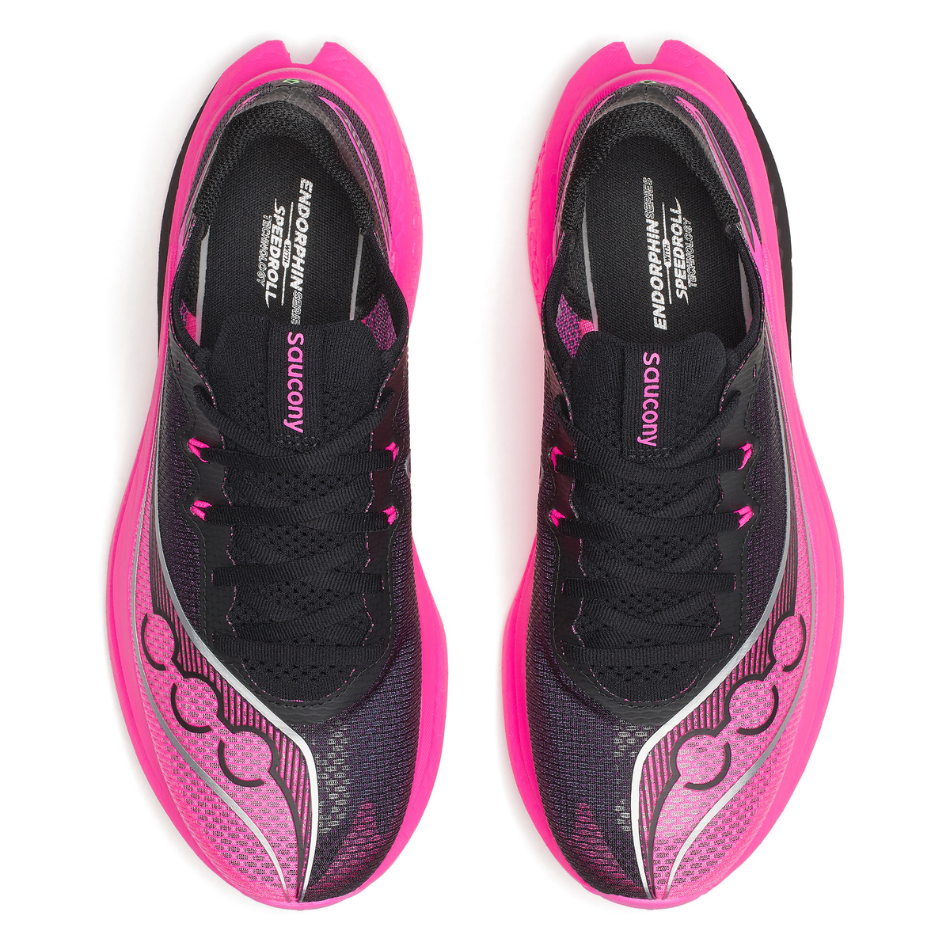 Saucony Women's Endorphin Pro 5 Running Shoes in Black/Shock SS26