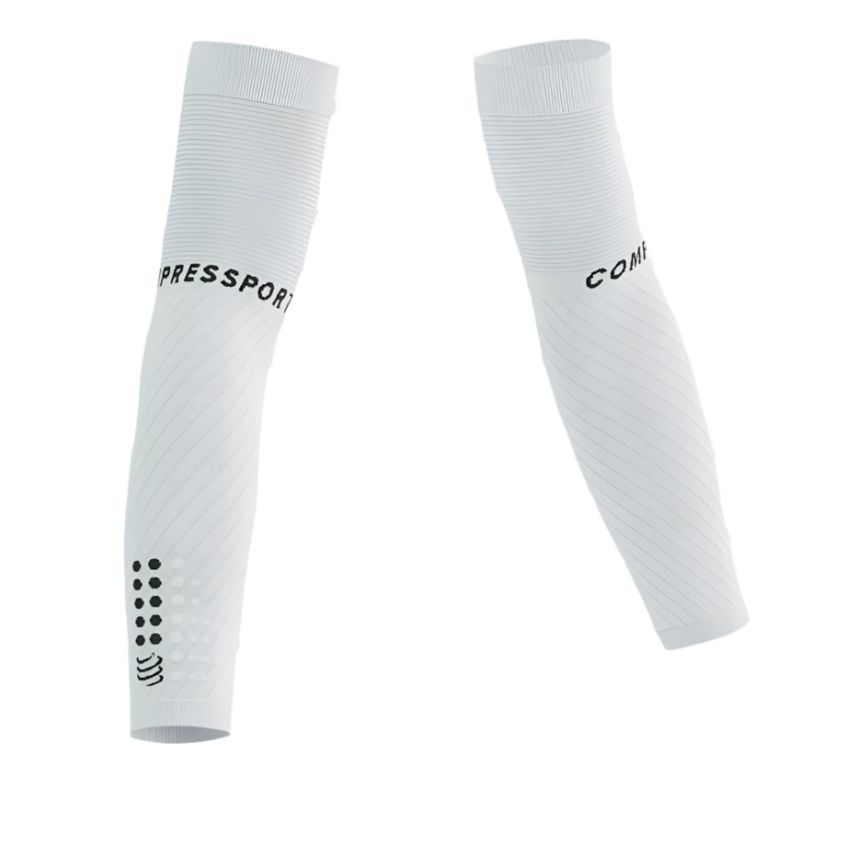 Compressport Unisex ArmForce Ultralight Arm Sleeves in White