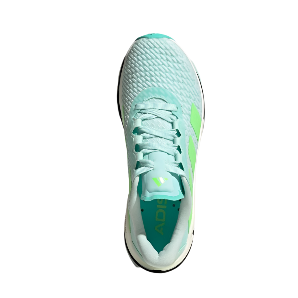 Adidas Women's Adistar BYD Running Shoes in Halo Mint/Lime Burst/Flash Aqua AW25
