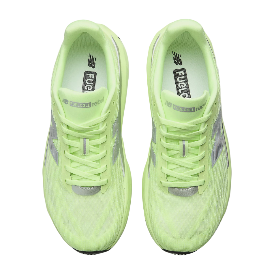 New Balance Men's Fuelcell Rebel v5 Running Shoes in Mint Flash/Lab Green/Silver Metallic AW25