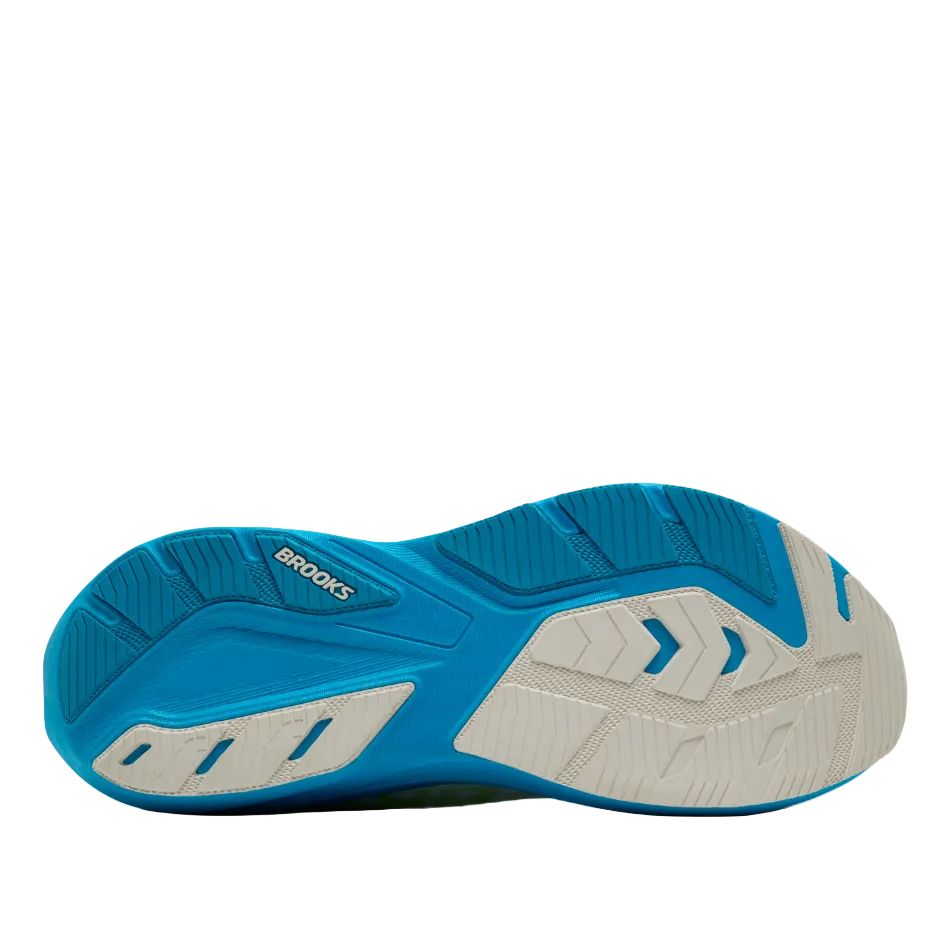 Brooks Men's Ghost Amp Running Shoes in White/Blue/Paradise Green AW26