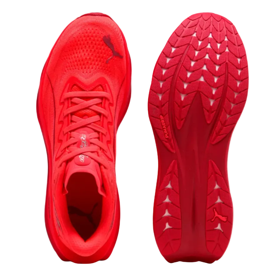 Puma Men's Deviate Pure Nitro Running Shoes in Ultra Red/Red Rhythm AW26