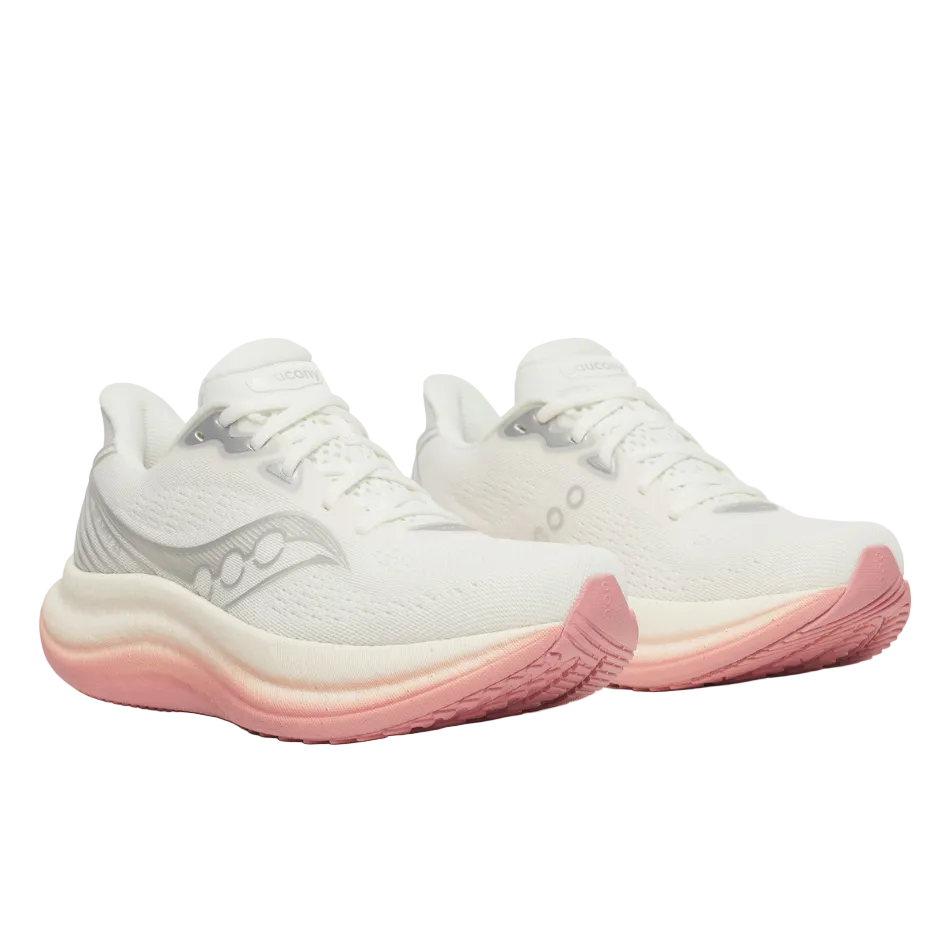 Saucony Women's Triumph 23 Running Shoes in Ivory/Mauve