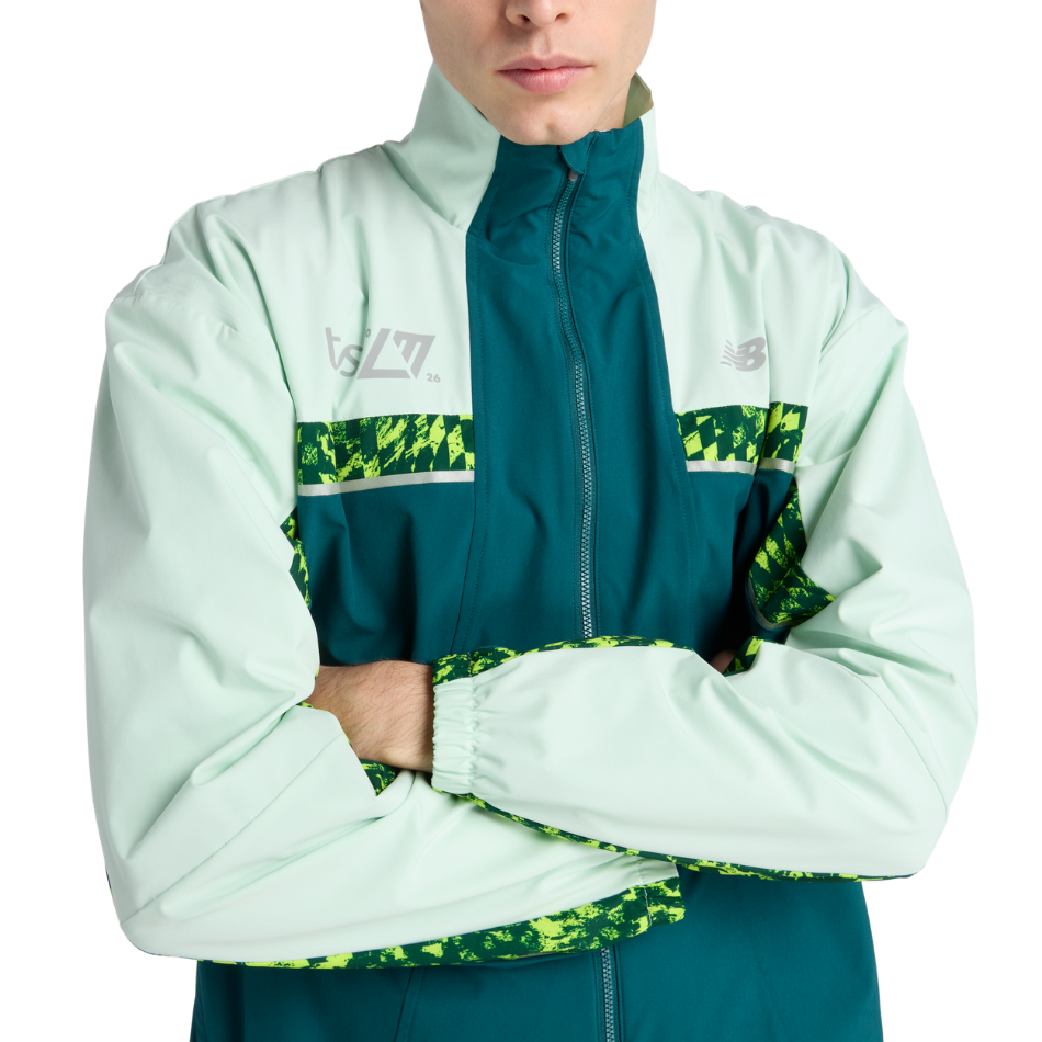 New Balance Men's London Edition Marathon Jacket in Medusa Green SS26