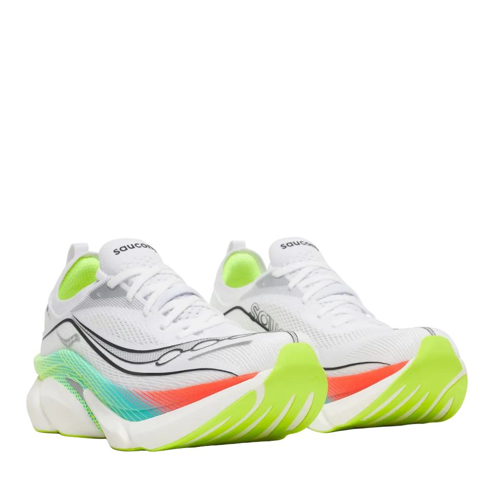 Saucony Unisex Endorphin Elite 3 Running Shoes in White/Multi AW26