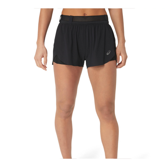 ASICS Women's Metarun Split Short in Black AW25