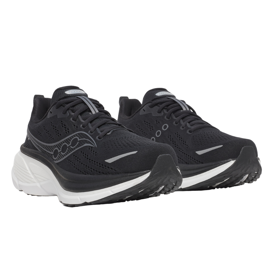 Saucony Men's Hurricane 25 Running Shoes in Black/White - Online Exclusive