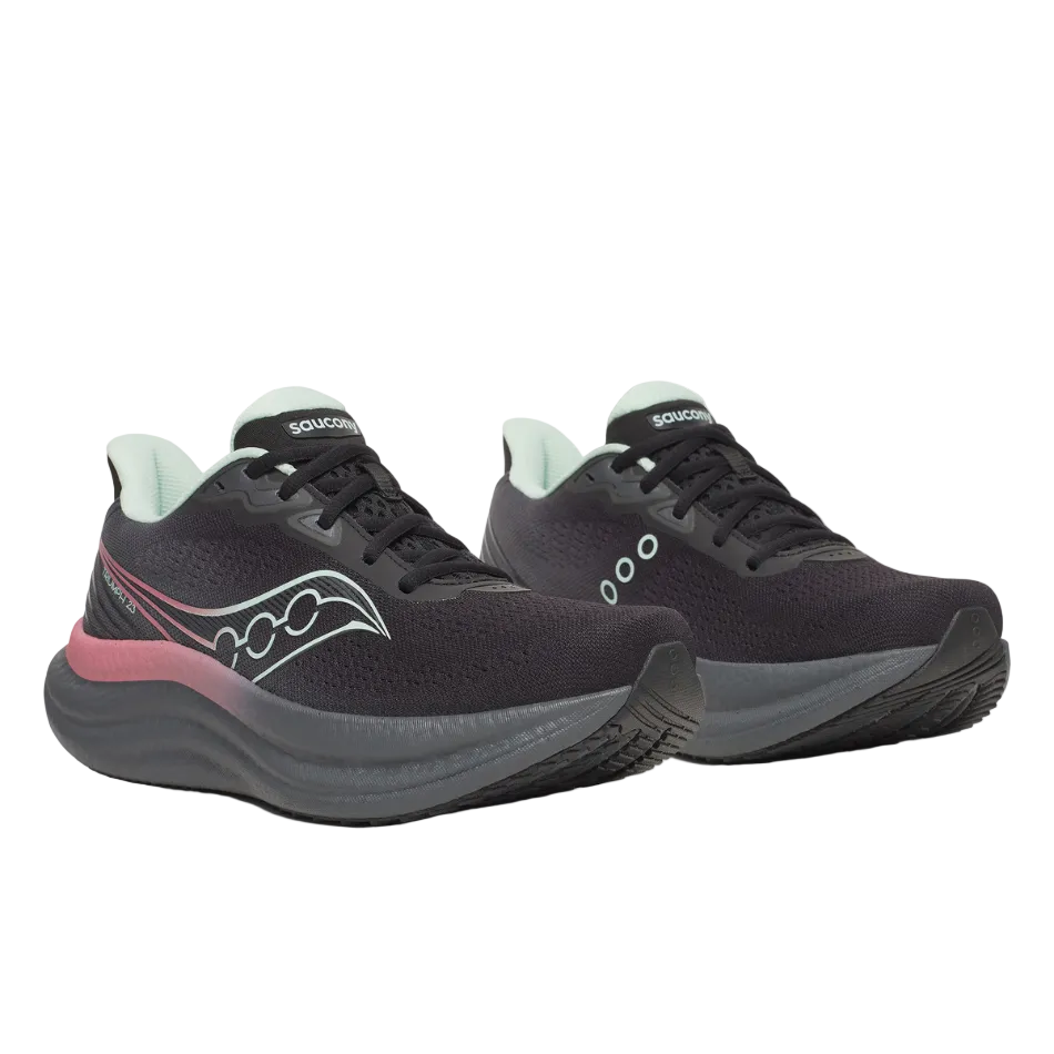 Saucony Women's Triumph 23 Running Shoes in Black/Calm - Online Exclusive
