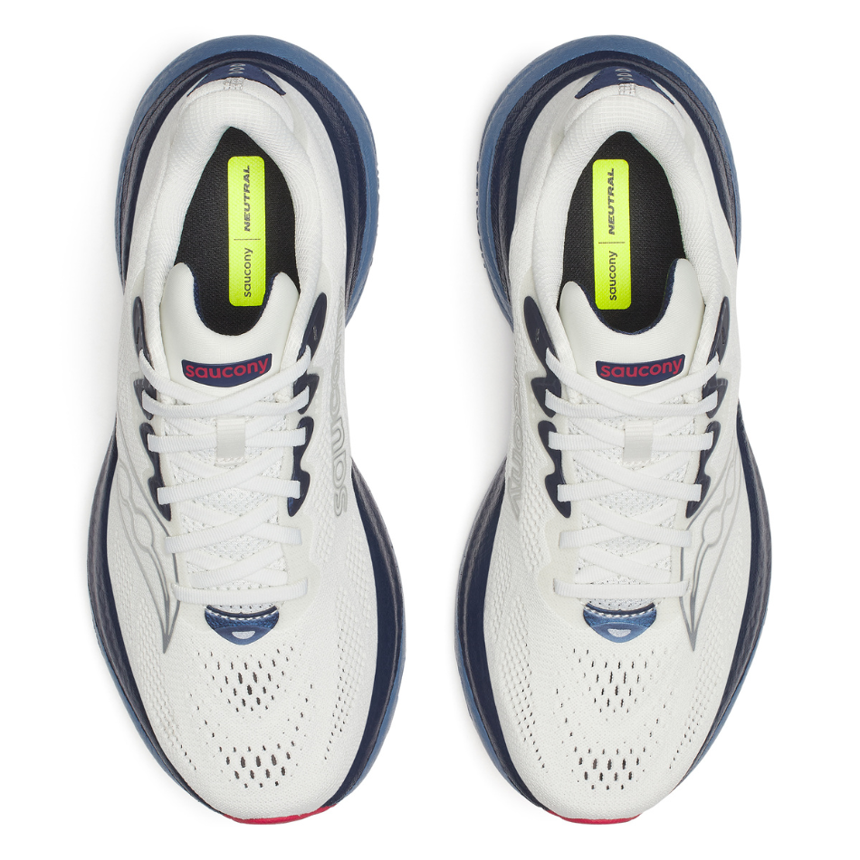 Saucony Men's Ride 19 Running Shoes in Ivory/Storm SS26