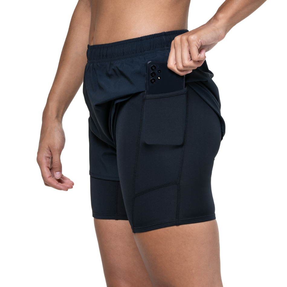 Ronhill Women's Core Twin Short in All Black AW25