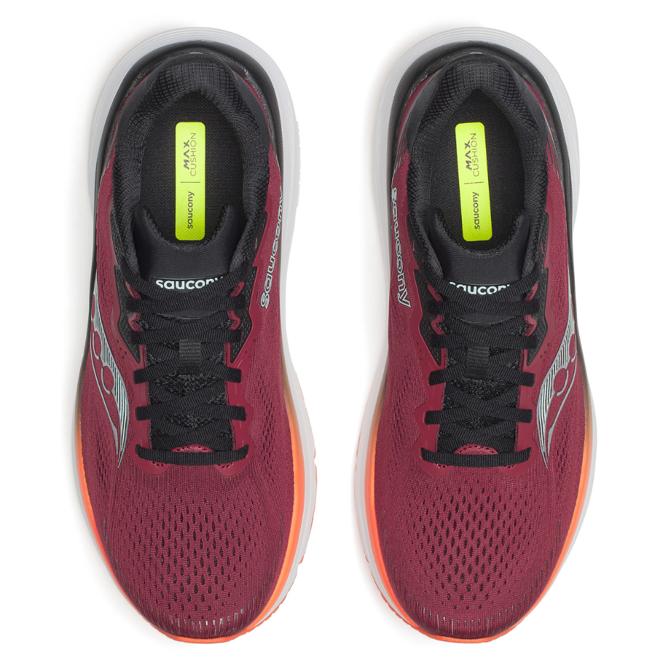 Saucony Men's Guide 19 Running Shoes in Crimson/Fire SS26
