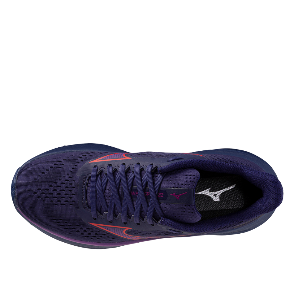 Mizuno Women's Wave Inspire 22 Running Shoes in Rhodonite/Tomato Puree/Dahlia AW26