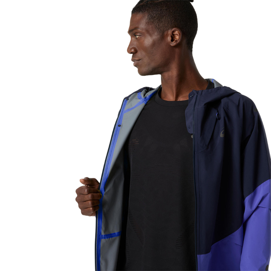 ASICS Men's METARUN LEGEND JACKET in Midnight/Cobalt Burst/Illuminate Green SS26