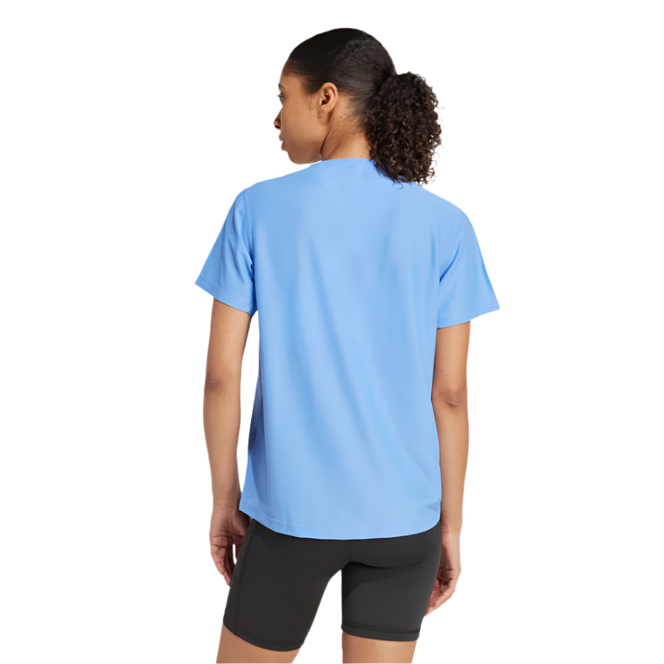 Adidas Women's Own The Run T-Shirt in Blue Fusion AW25