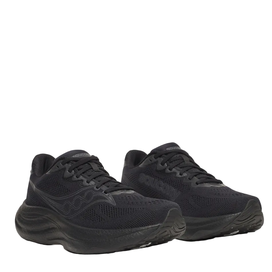Saucony Men's Ride 19 Running Shoes in Triple Black AW26