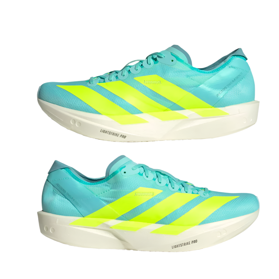 Adidas Men's Takumi Sen 11 Running Shoes in Flash Aqua/Zero Metalic /Mint Ton AW25