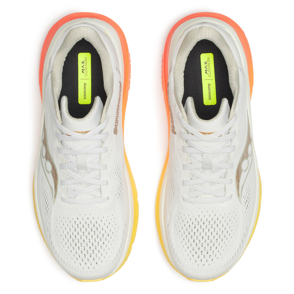 Saucony Men's Guide 19 Running Shoes in Ivory/Fire SS26