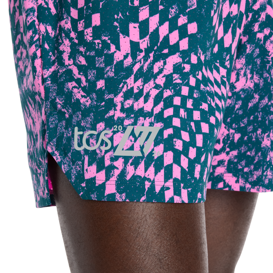 New Balance London Edition RC Print Short 5" in Pink Heat SS26