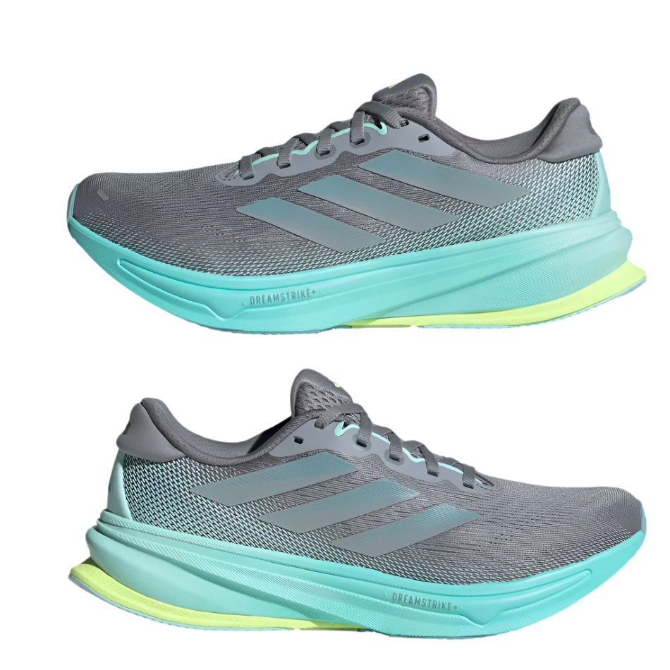 Adidas Women's Supernova Rise 2 Running Shoes in Grey/Magic Grey Met/Flash Aqua AW25