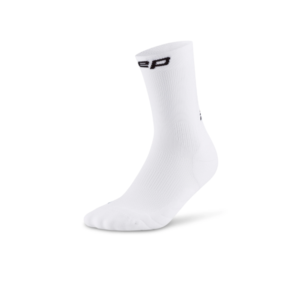 CEP Men's Core Run 5.0 Mid Cut Sock in White