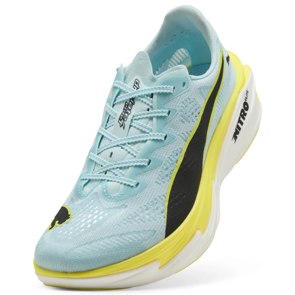 PUMA Women's Deviate NITRO Elite 4 Running Shoes in Fresh Water/Lemon Crush SS26