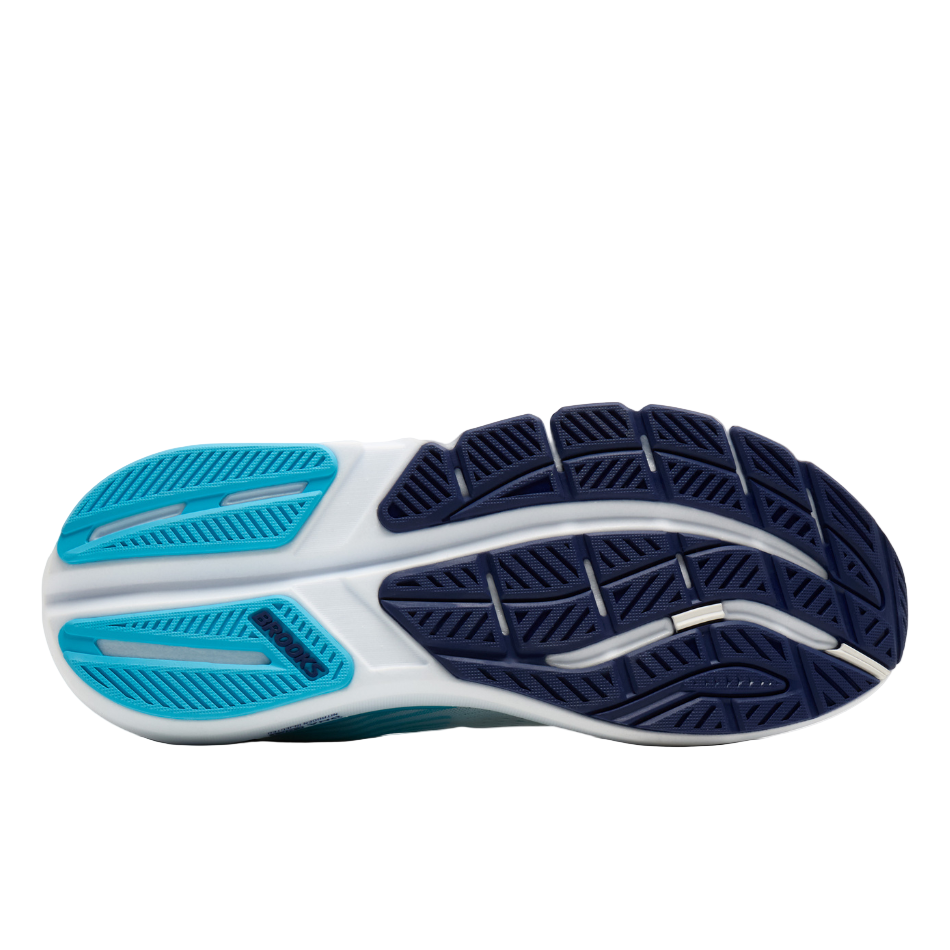 Brooks Men's Ghost Max 3 Running Shoes in Bright White/Beacon Blue/Teal SS26