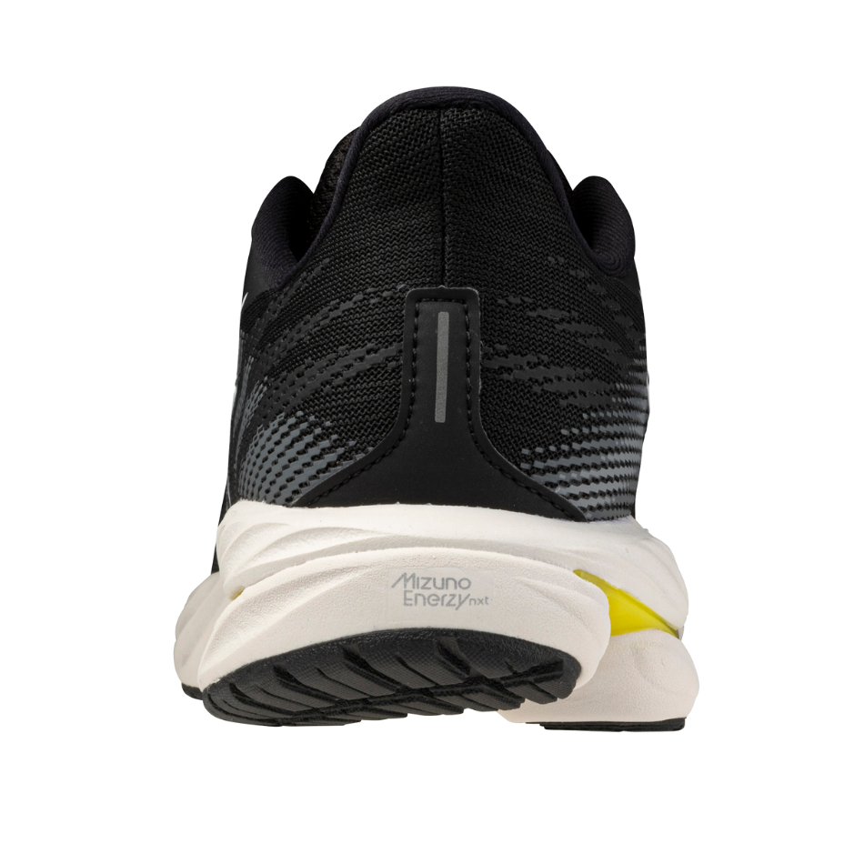 Mizuno Women's Wave Inspire 21 Running Shoes in Black/White/Vibrant Yellow AW25