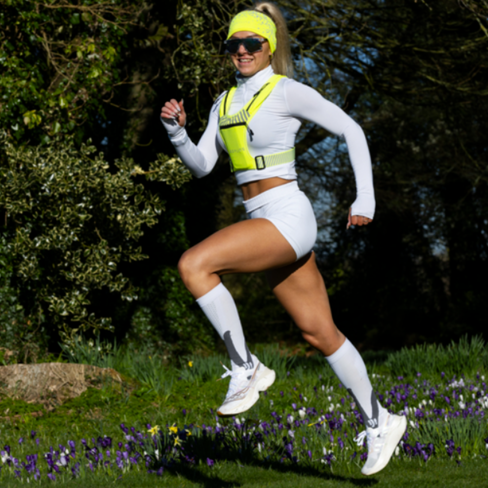 BodyLite Gear Phone Holder Vest in Neon Yellow