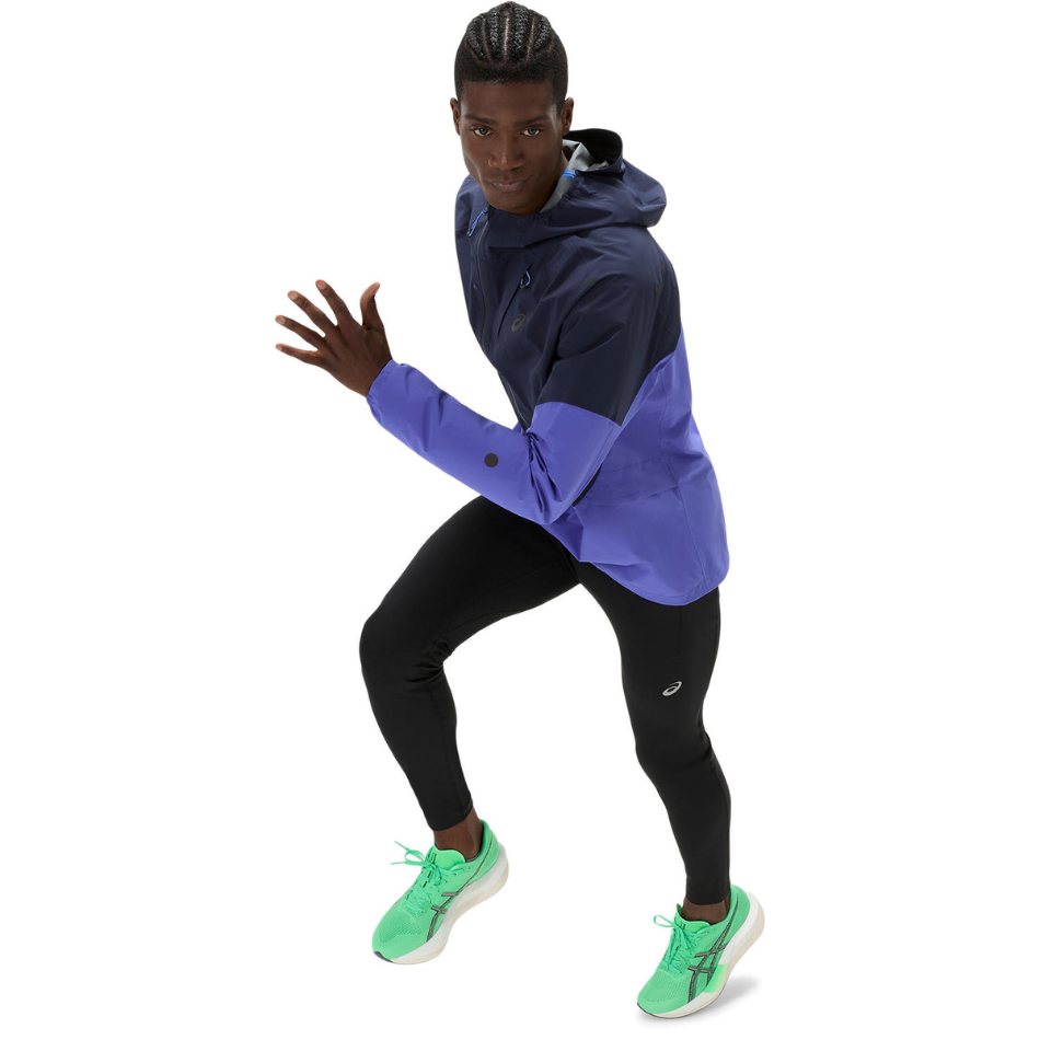 ASICS Men's METARUN LEGEND JACKET in Midnight/Cobalt Burst/Illuminate Green SS26