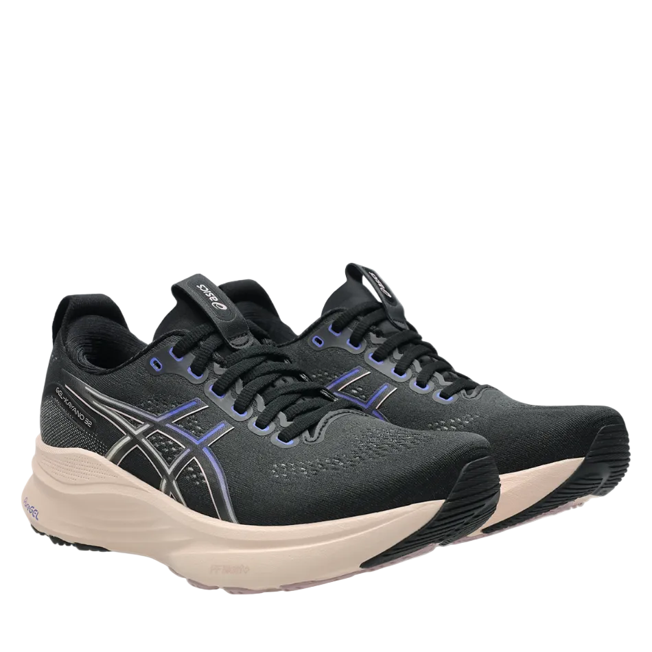 ASICS Women's GEL-KAYANO 32 Running Shoes in Black/Pearl Pink SS26