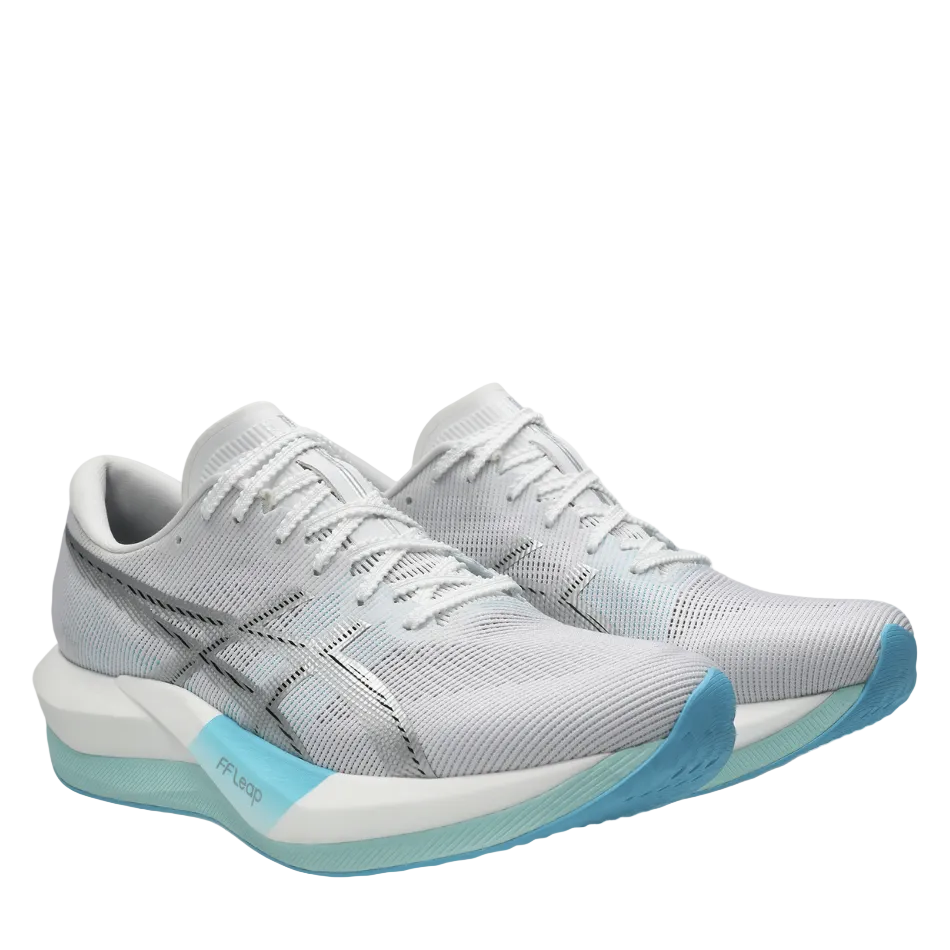 ASICS Unisex Magic Speed 5 Running Shoes in White/Pure Silver AW26