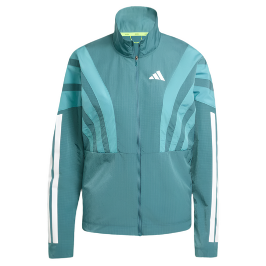 adidas Women's Adizero Archive Running Jacket in Preloved Teal AW25