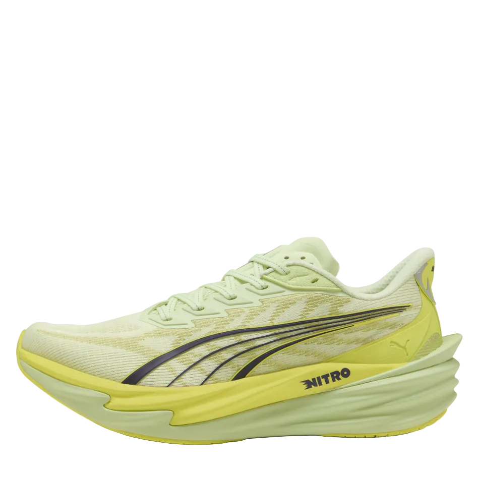 PUMA Women's Deviate NITRO 4 Running Shoes in Apple Spritz/Lux Lime SS26