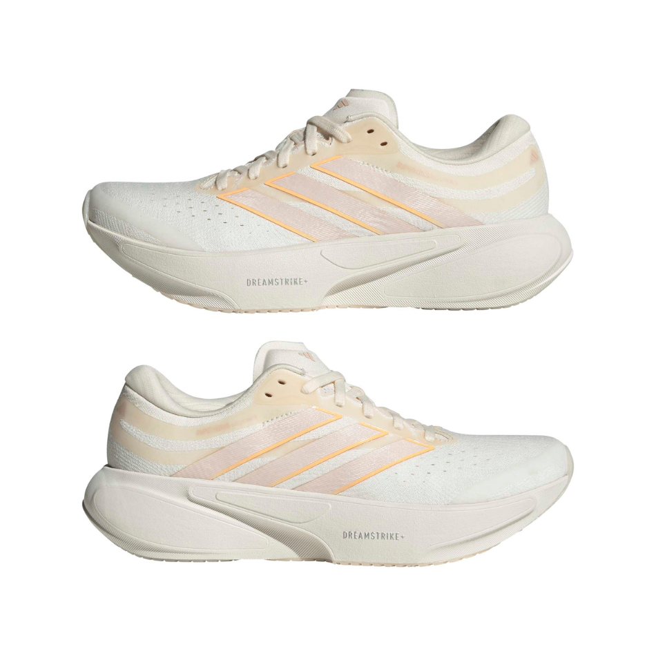 adidas Women's Supernova Solution 3 Running Shoes in Chalk White/Acid Orange/Wonder Quartz AW26