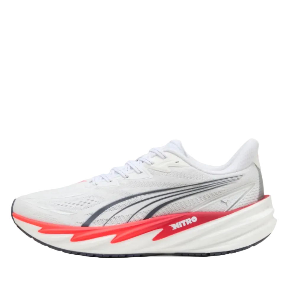 Puma Men's Velocity NITRO 5 Running Shoes in PUMA White/Ultra Red AW26
