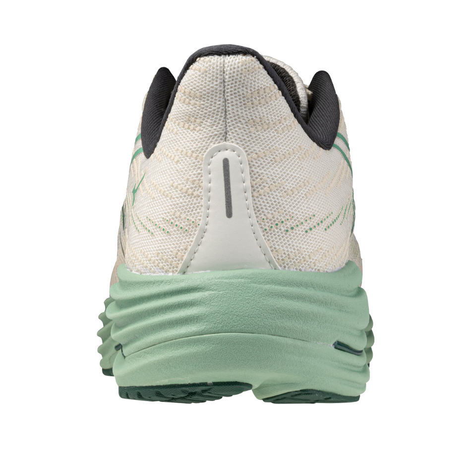Mizuno Men's Wave Rider 29 Running Shoes in Snow White/Bistro Green/Crème De Menthe AW25