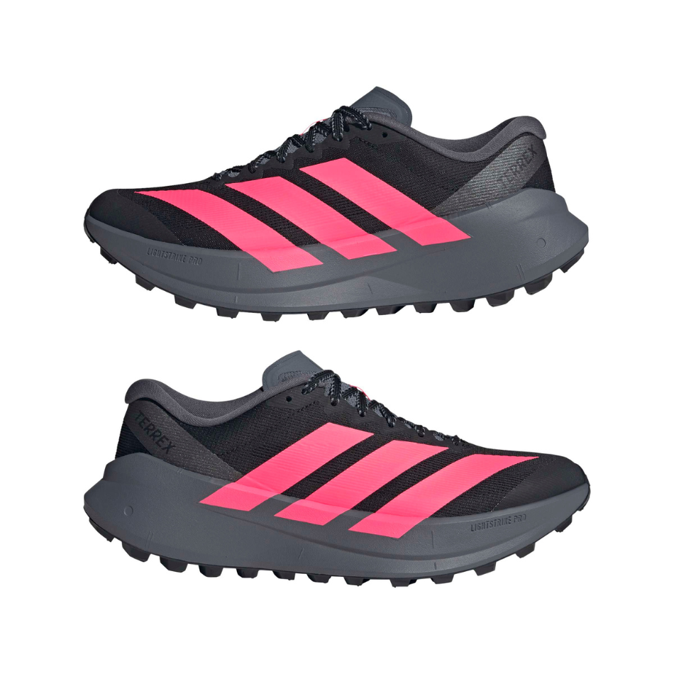 adidas Men's Terrex Agravic SL Trail Running Shoes in Core Black/Solar Turbo/Aurora Onix AW26