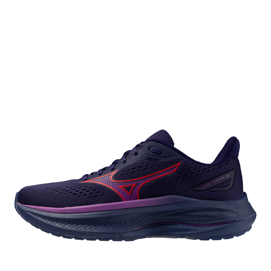 Mizuno Women's Wave Inspire 22 Running Shoes in Rhodonite/Tomato Puree/Dahlia AW26
