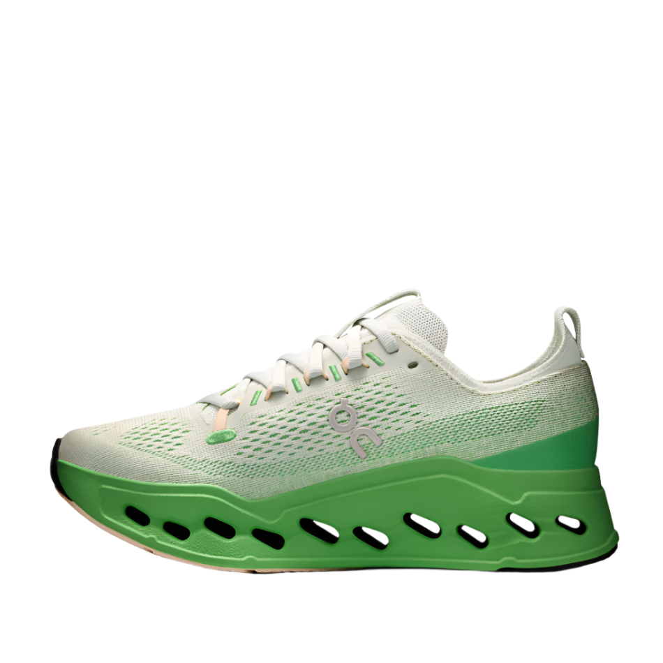 On Women's Cloudsurfer Max Running Shoes in Mineral/Honeydew AW25