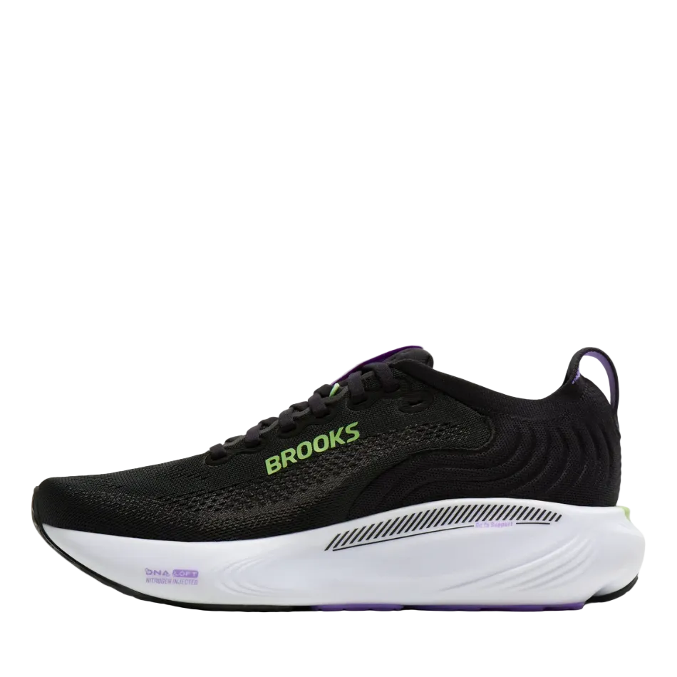 Brooks Women's Adrenaline GTS 25 Running Shoes in Black/Blackened Pearl/Purple AW26