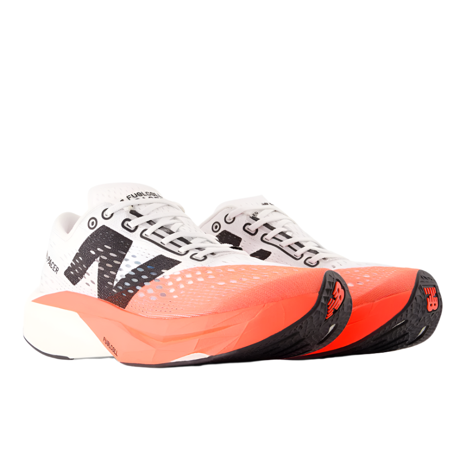 New Balance Women's Fuelcell Supercomp Pacer V2 Running Shoes in Urgent Red/White/Silver Metallic AW25