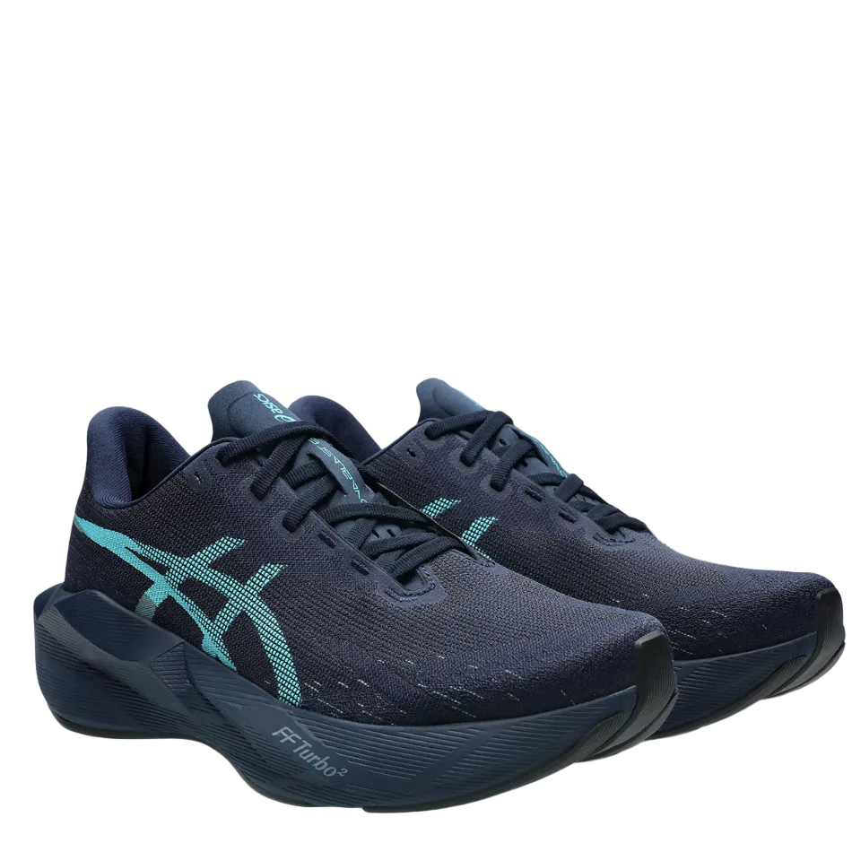 ASICS Men's NOVABLAST 6 Running Shoes in Midnight/Energy Aqua AW26