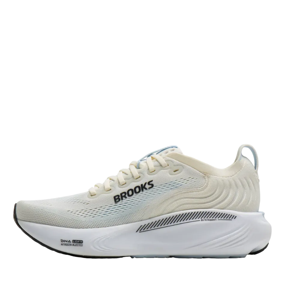 Brooks Women's Adrenaline GTS 25 Running Shoes in Star White/Nantucket/Chrome AW26