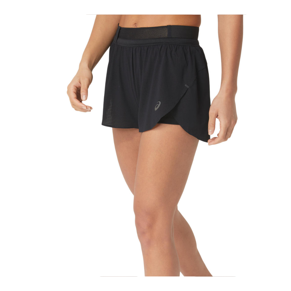 ASICS Women's Metarun Split Short in Black AW25
